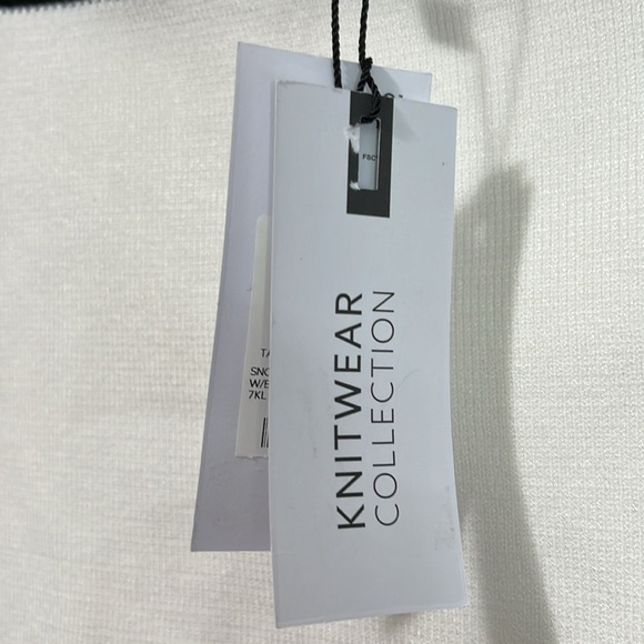 Dynamite Contrast Ribbed Mini Skirt Knit White and Black - Picture 7 of 8